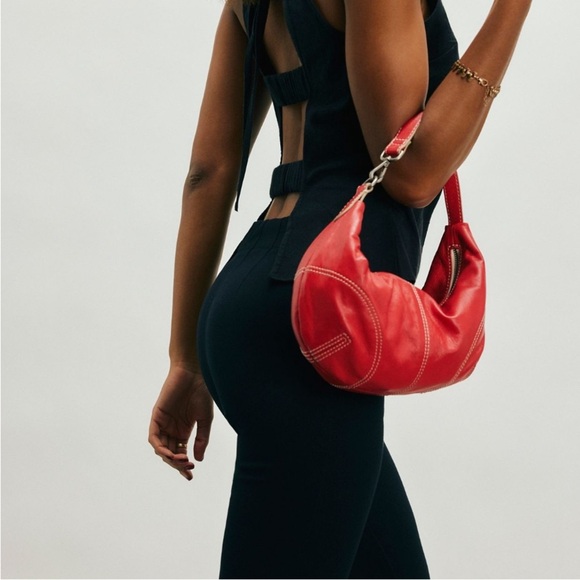 NWT Free People Real World Clutch in Red Light - Picture 3 of 6